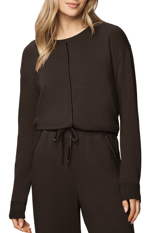 Splendid Supersoft Trim Sweatshirt In Brown