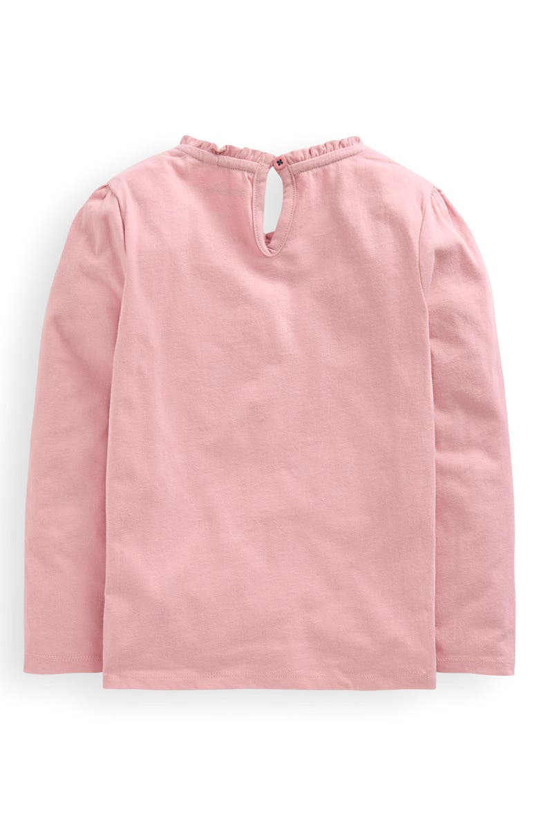 Mini Boden Kids' Unicorn Appliqué Cotton Graphic T-Shirt, Alternate, color, Vintage Pink Unicorn