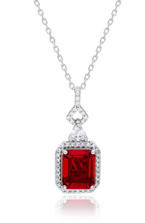 Colorful Cubic Zirconia Pendant Necklace