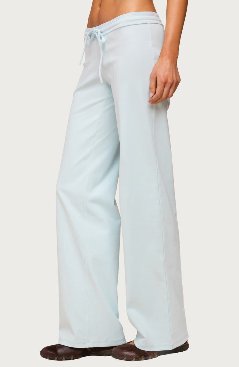 EDIKTED Claudia Stretch Cotton Straight Leg Drawstring Pants, Alternate, color, 