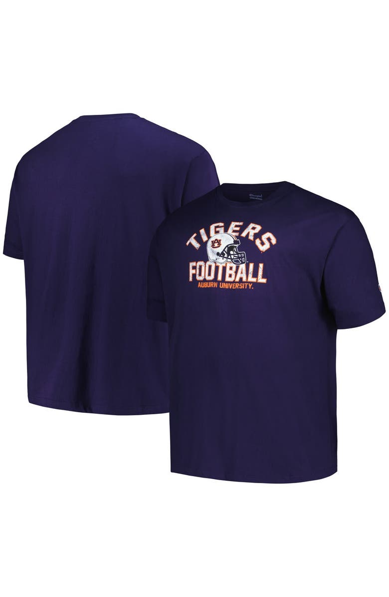 Champion Men's Champion Navy Auburn Tigers Big & Tall Football Helmet T-Shirt, Main, color, 