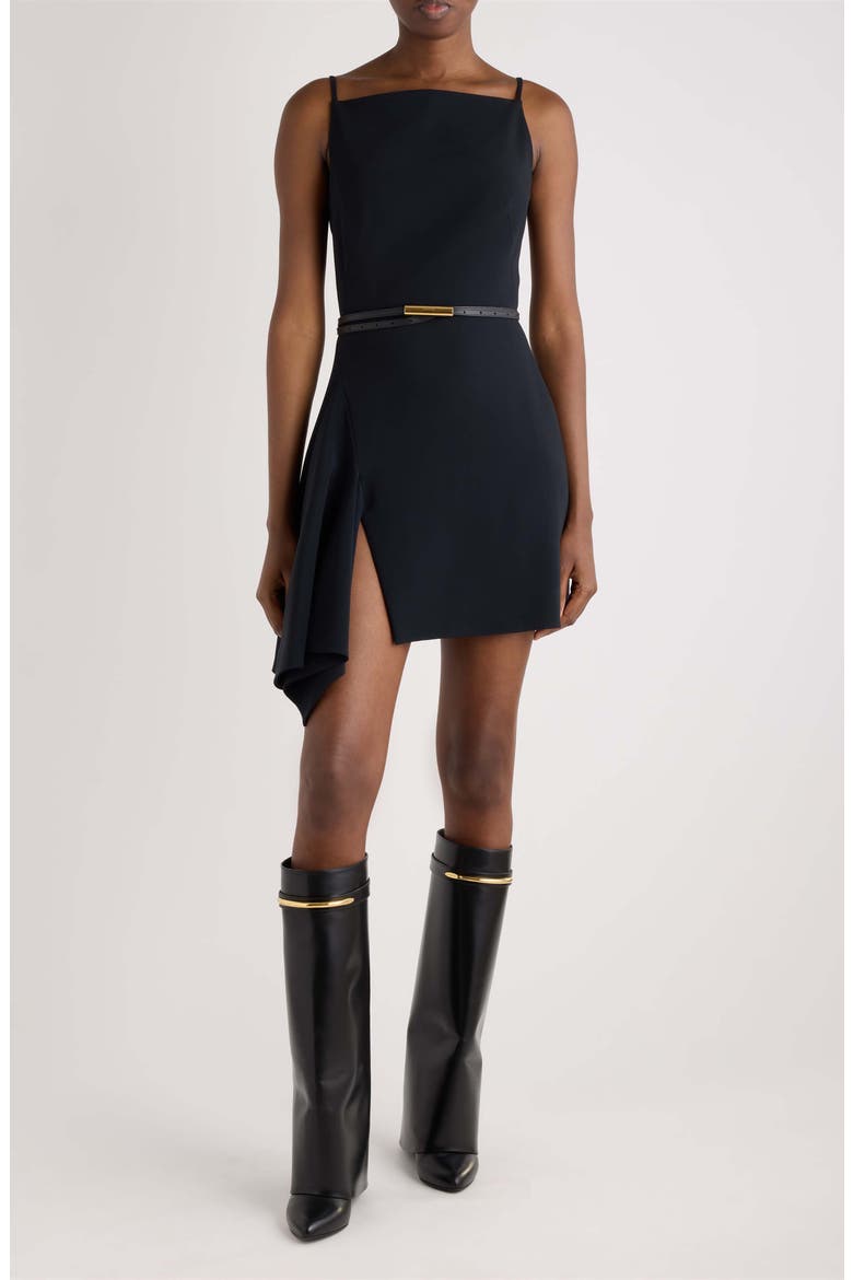 Sliced Minidress, Main, color, BLACK