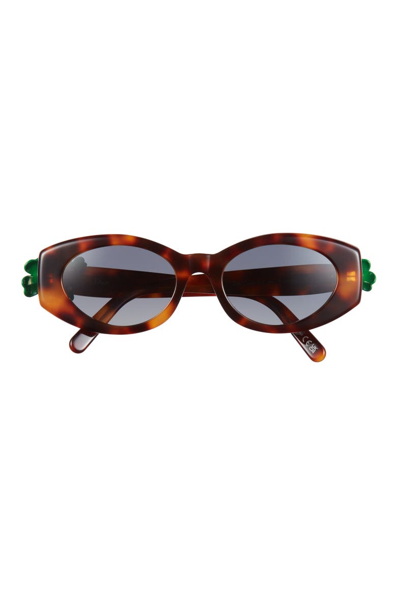 'Dior Clover B1I Oval Sunglasses, Main, color, BLONDE HAVANA / GRADIENT SMOKE