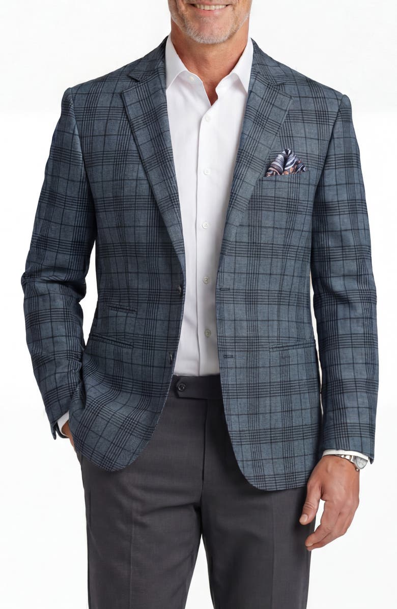 PinoPorte Plaid Two-Button Sport Coat, Main, color, 