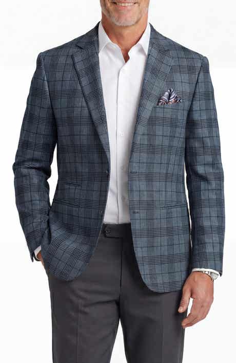 PinoPorte Plaid Two-Button Sport Coat