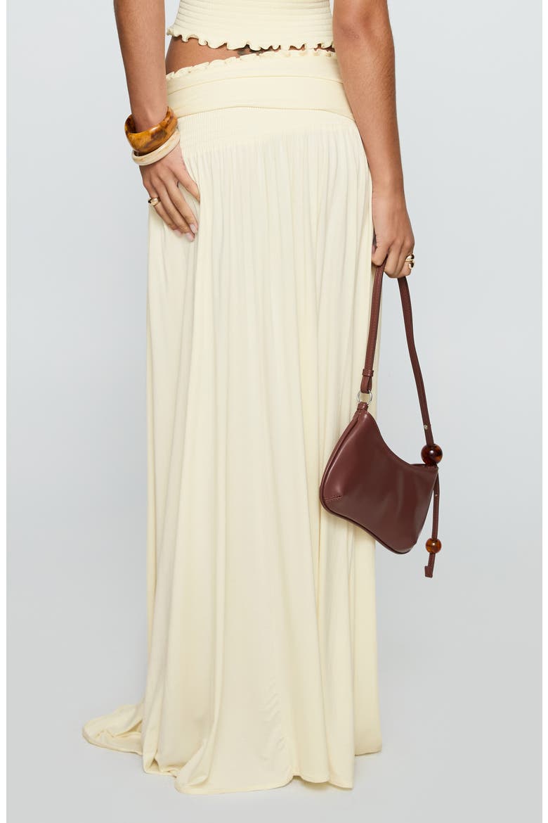 Orbit Smocked Waist Maxi Skirt, Alternate, color, CREAM