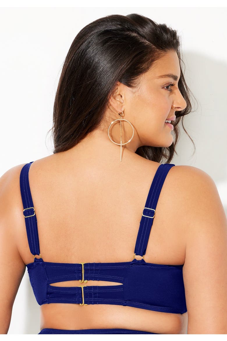 Twist Front Bikini Top, Alternate, color, Deep Sea