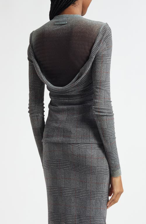 Jean Paul Gaultier Body Shadow And Prince Of Wales Top In Gray