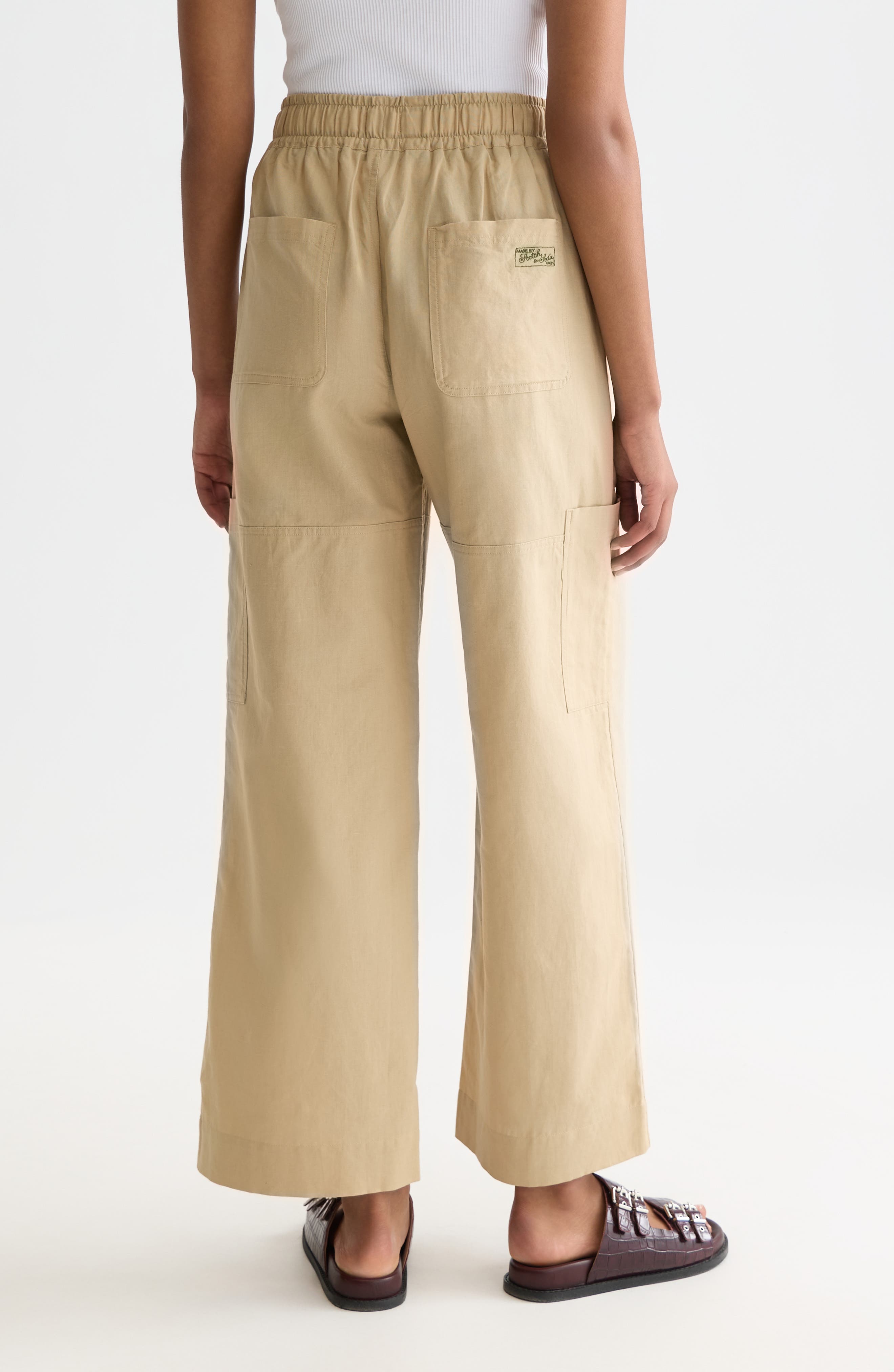 Noa Cotton & Linen Drawstring Pants - image 2