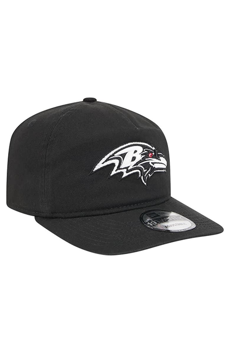 New Era Men
s New Era  Black/White Baltimore Ravens 19TWENTY Adjustable Hat, Alternate, color, Black