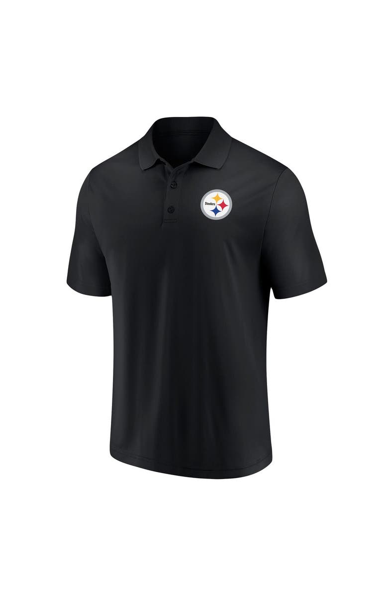 FANATICS Men's Fanatics Branded Black Pittsburgh Steelers Component Polo, Alternate, color, 