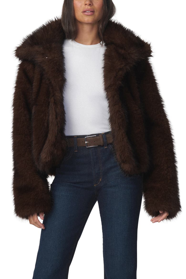 The Cozy Faux Fur Coat, Main, color, ESPRESSO