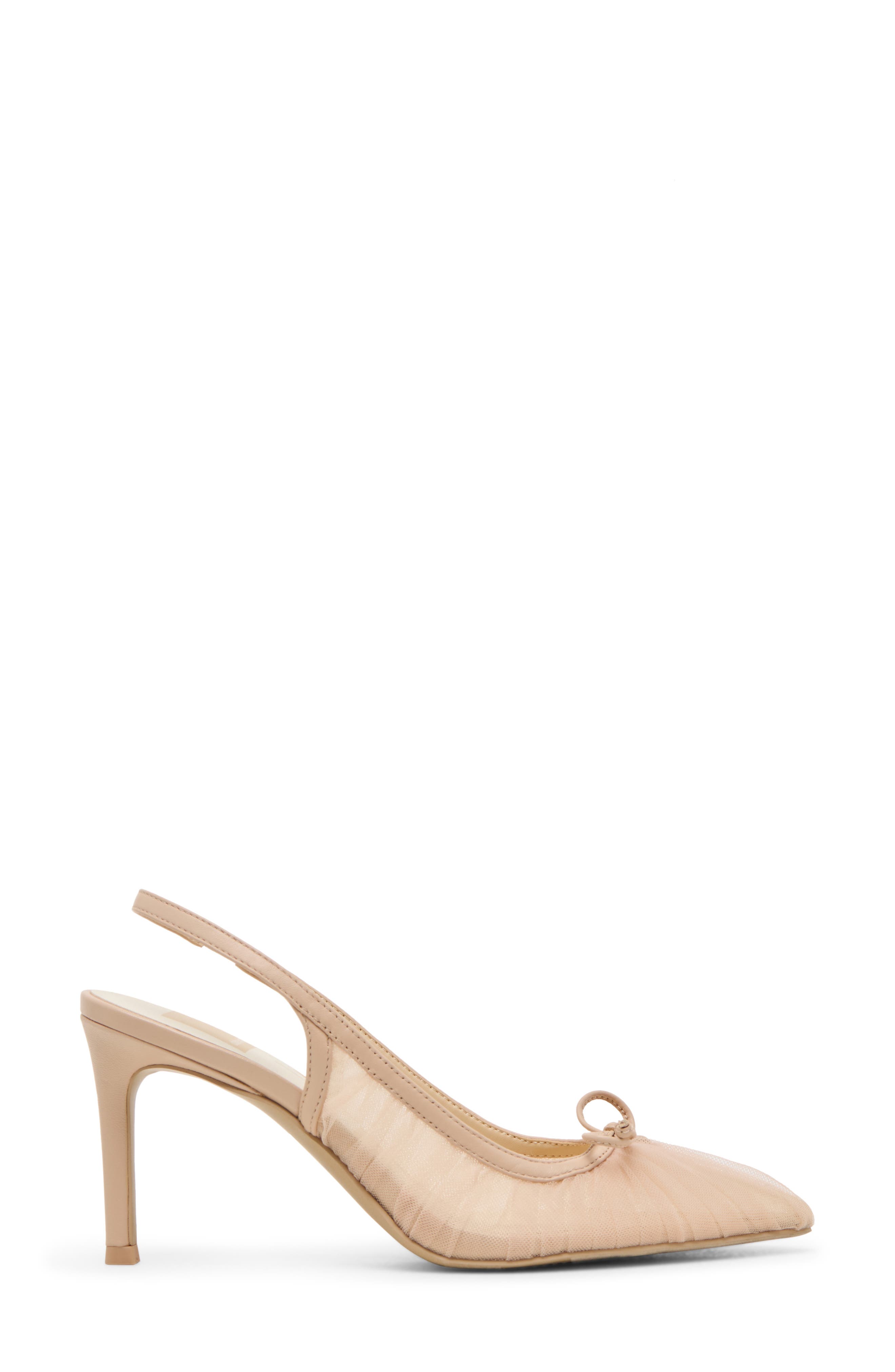 Dolce Vita Yela Slingback Pointed Toe Pump, Alternate, color, Praline Tule