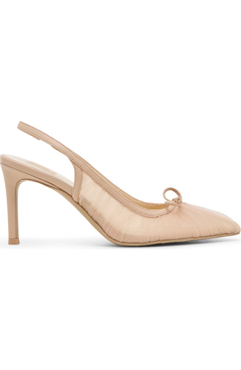 Dolce Vita Yela Slingback Pointed Toe Pump, Alternate, color, Praline Tule