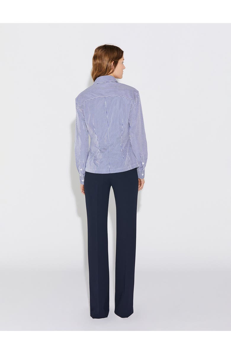 Callas Milano Sierra Classic Stripe Poplin Shirt, Alternate, color, Blue