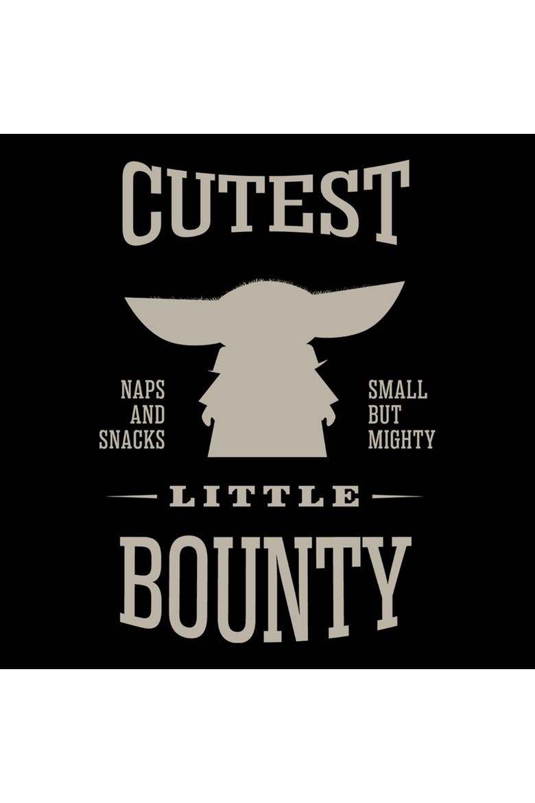 Women's Star Wars The Mandalorian and Grogu Cutest Little Bounty  Graphic T-Shirt, Alternate, color, Black