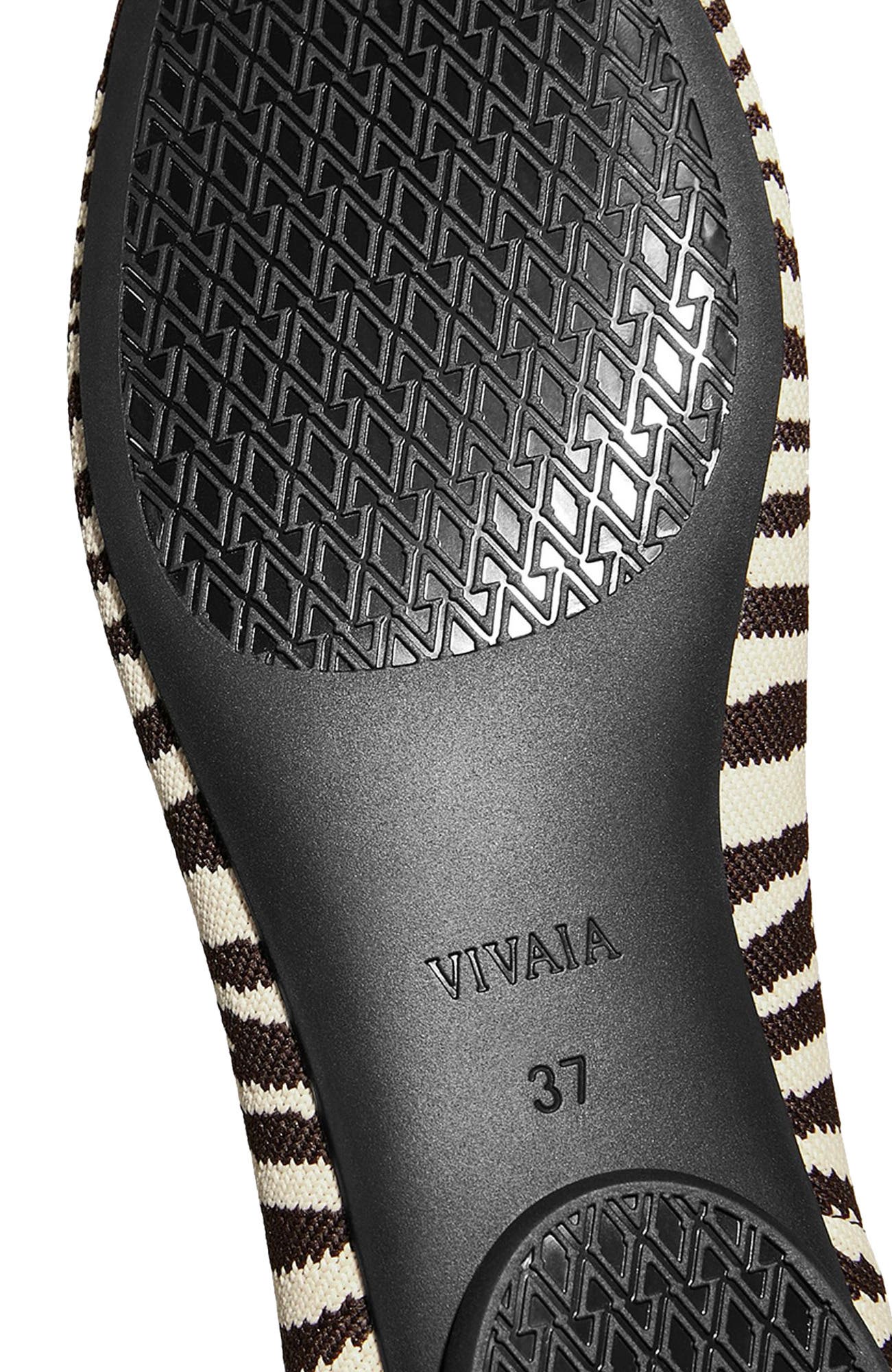 VIVAIA Almond-Toe Bow Flats, Alternate, color, Chocolate Zebra