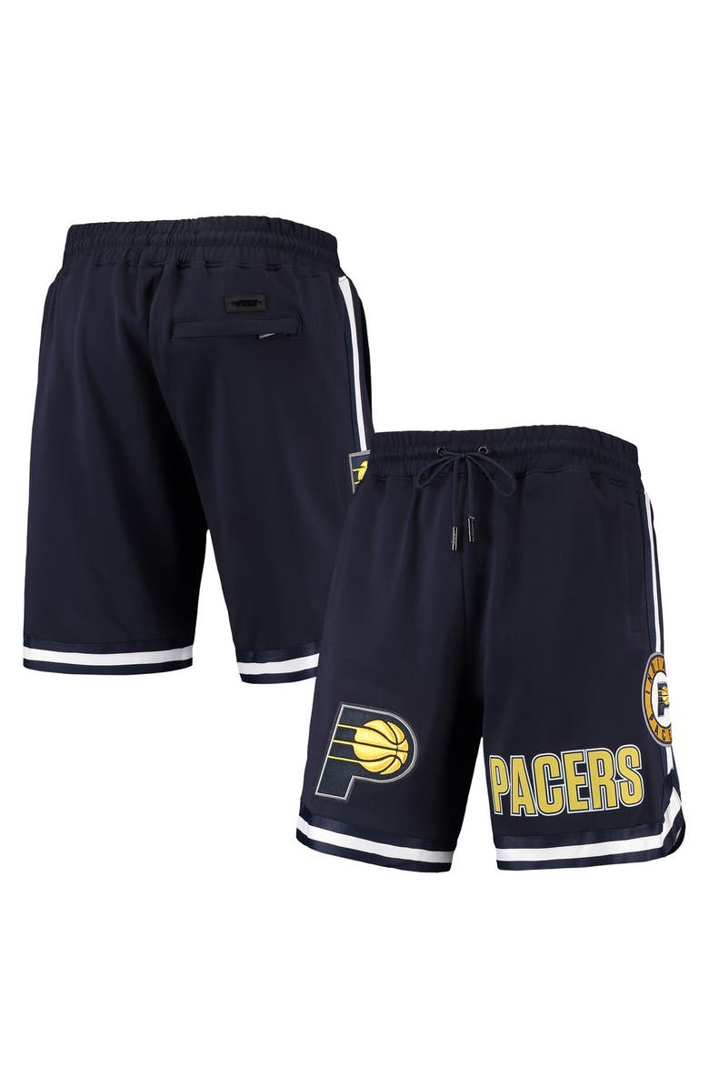 PRO STANDARD Men's Pro Standard Navy Indiana Pacers Team Chenille Shorts, Main, color, 