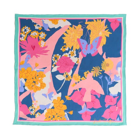 FRIDA x LOST PATTERN "Frida's Garden" Silk Bandana Scarf