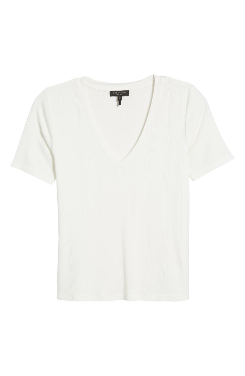 rag & bone Luca Rib V-Neck T-Shirt, Alternate, color, 