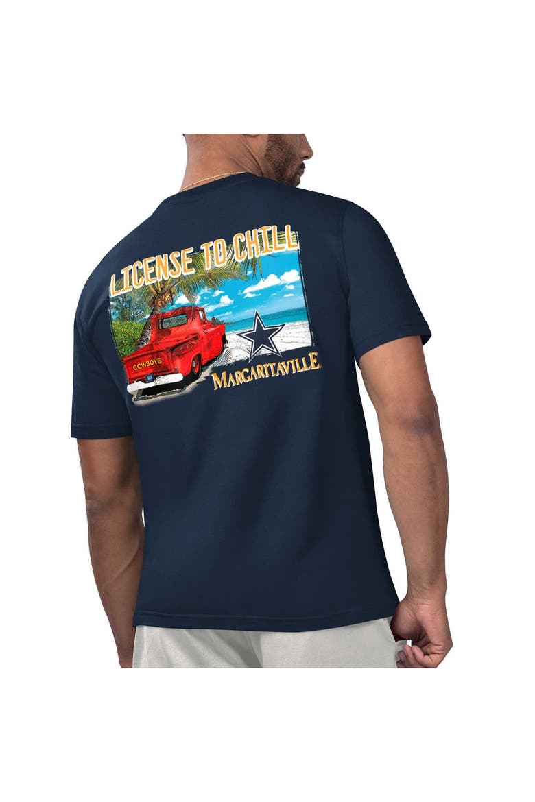 Men's Margaritaville Navy Dallas Cowboys Licensed to Chill T-Shirt, Alternate, color, Navy