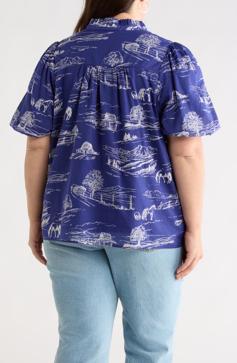 SUGARLIPS Avon Town Top, Alternate, color, Navy-Cream