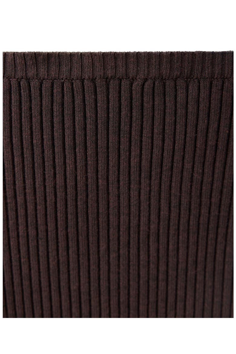 Rib Strapless Top, Alternate, color, CHOCOLATE