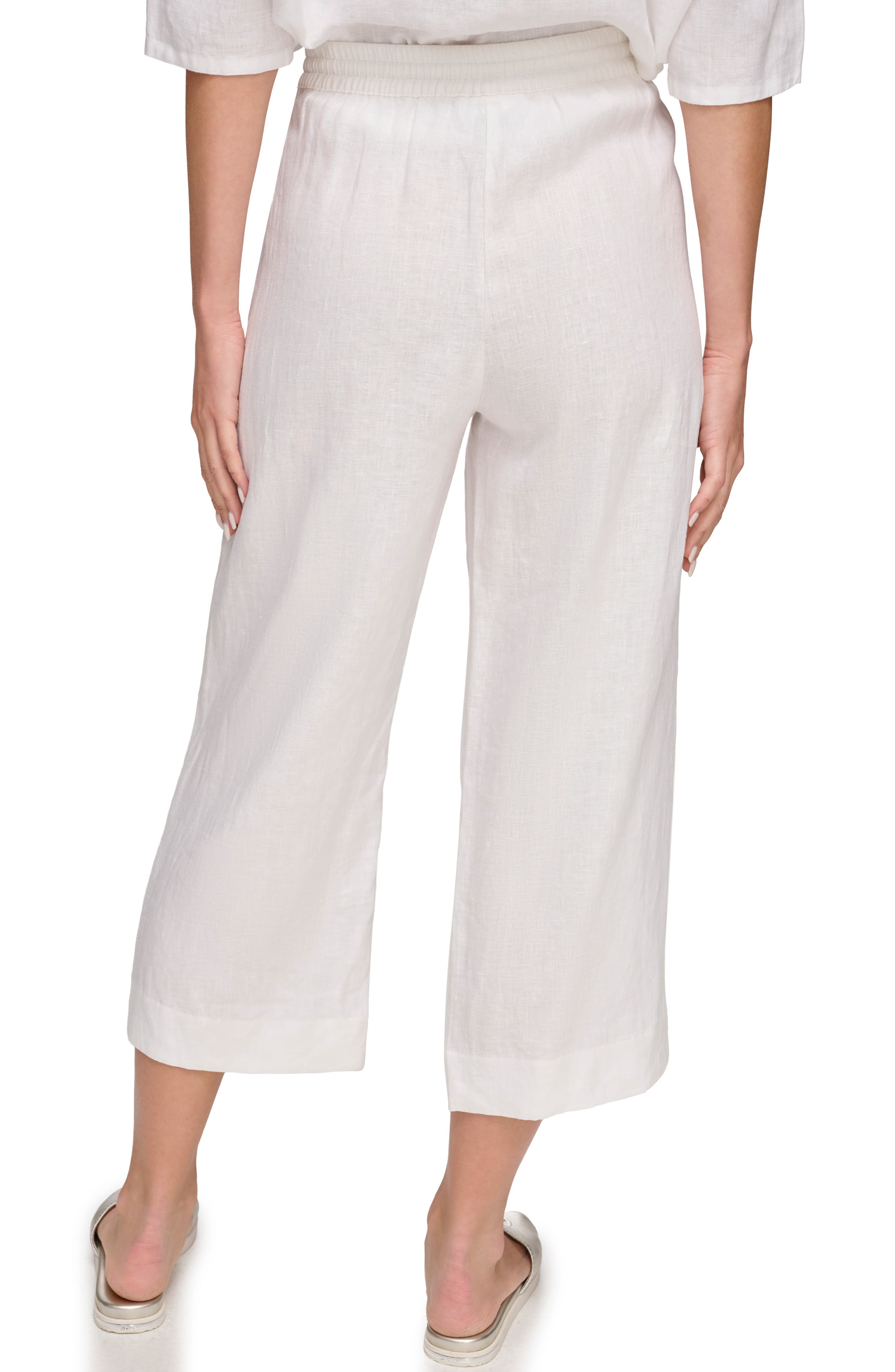 Drawstring Crop Linen Pants - image 4