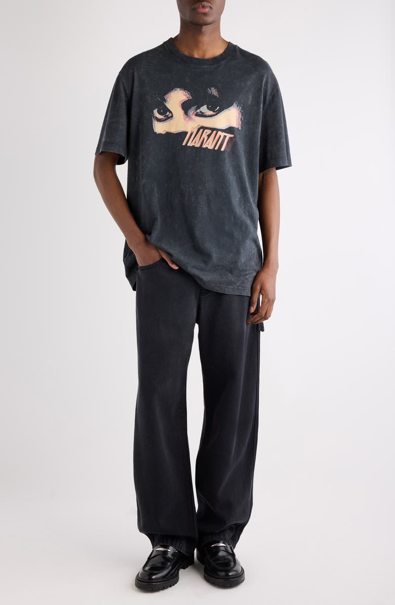 Isabel Marant Hugo Graphic T-Shirt, Alternate, color, Faded Black