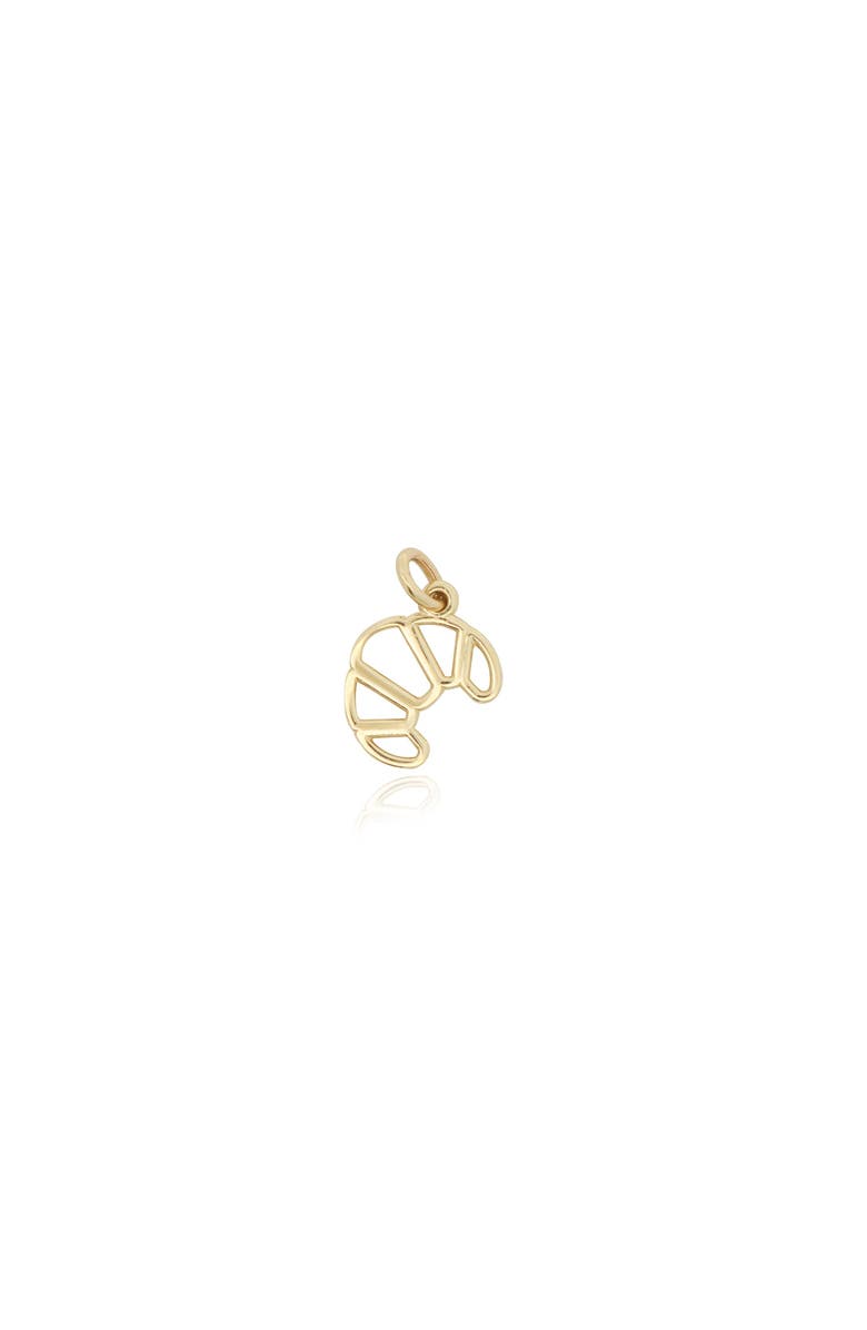The Lovery Fine Jewelry Mini Gold Croissant Charm, Main, color, Yellow Gold