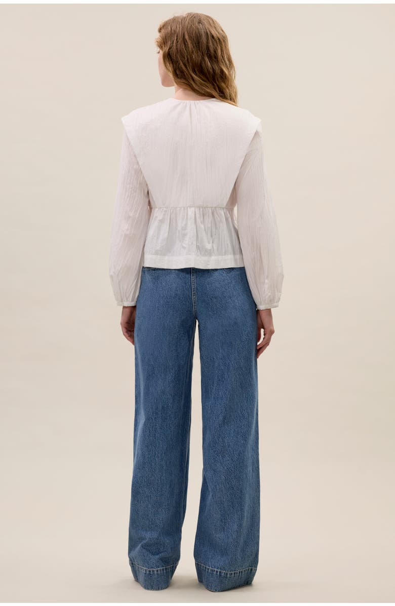 Rebecca Taylor Marietta Cape Blouse, Alternate, color, Milk