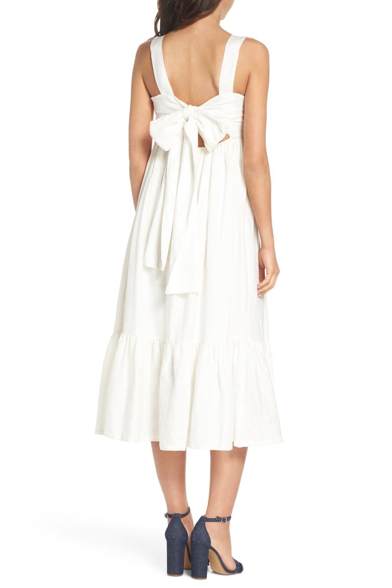 Forget Me Not Midi Dress, Alternate, color, WHITE