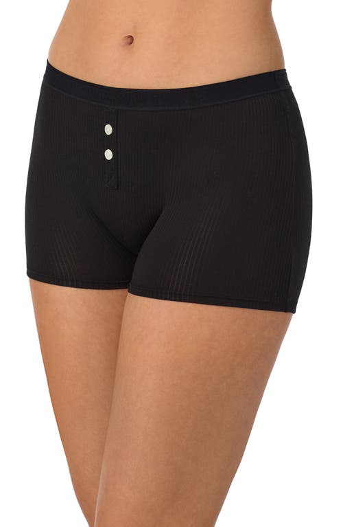 On Gossamer On Gassamer Cabana Cotton Rib Boxer Shorts In Black