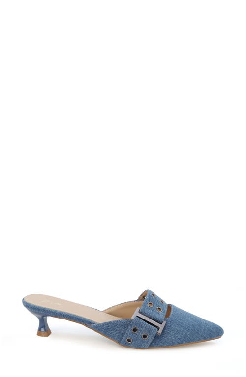 Yoki Kitya Kitten Heel Mule In Denim