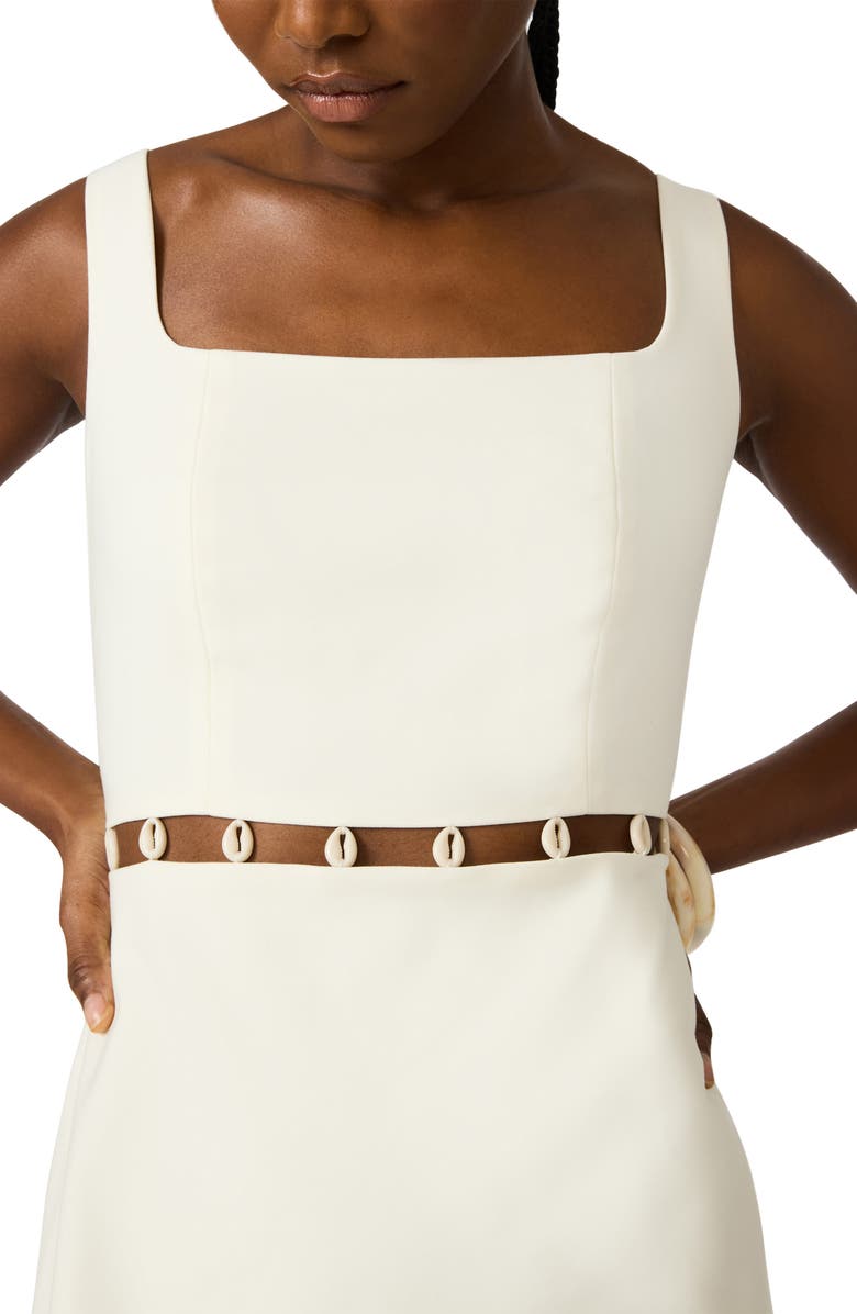 Steve Madden Mariette Cutout Sleeveless Dress, Alternate, color, Antique