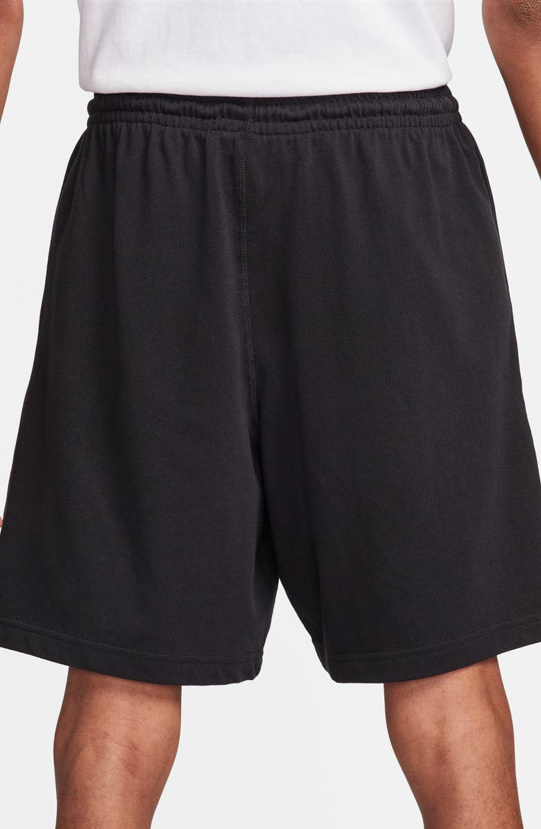 Nike Club Knit Shorts, Alternate, color, Black/ White