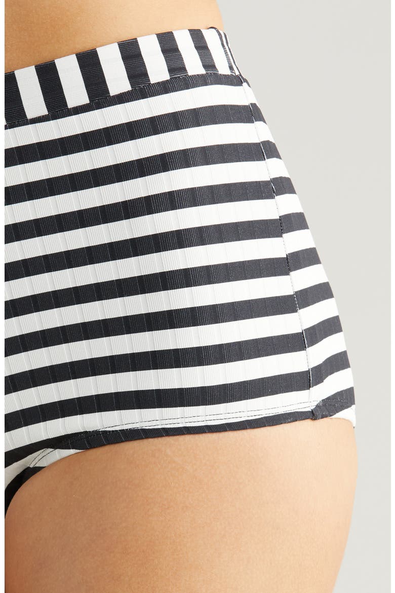 Baby Stripe Rib Bikini Bottoms, Alternate, color, BLACKOUT X MARSHMALLOW