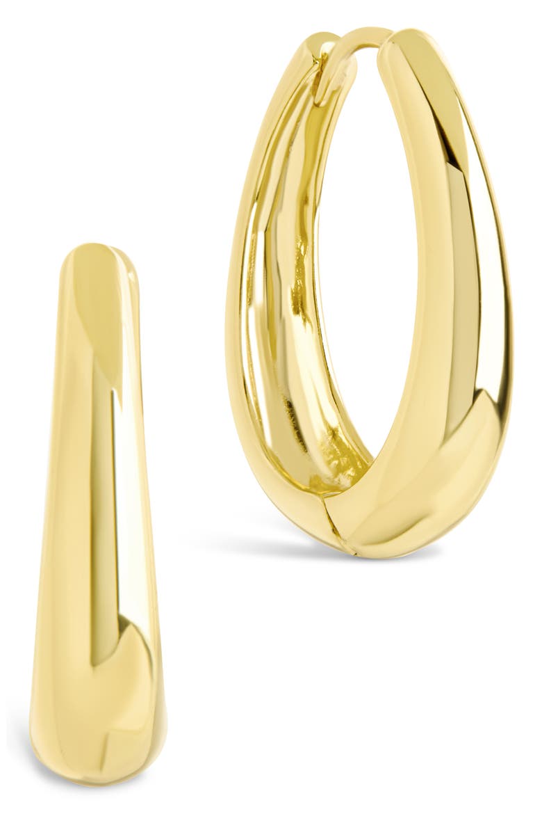 Nikki Teardrop Hoop Earrings, Main, color, GOLD