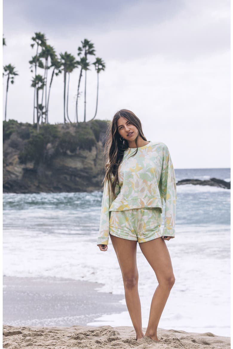 Safari Floral Print Shorts, Alternate, color, SPRAY