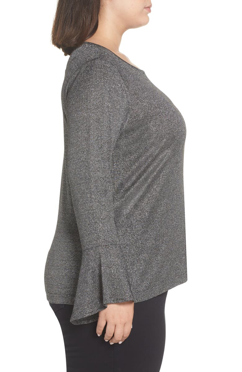 MICHAEL Michael Kors Bell Sleeve Top, Alternate, color, 