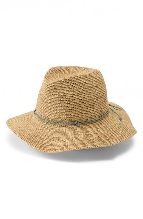 Desmonda Packable Raffia Fedora
