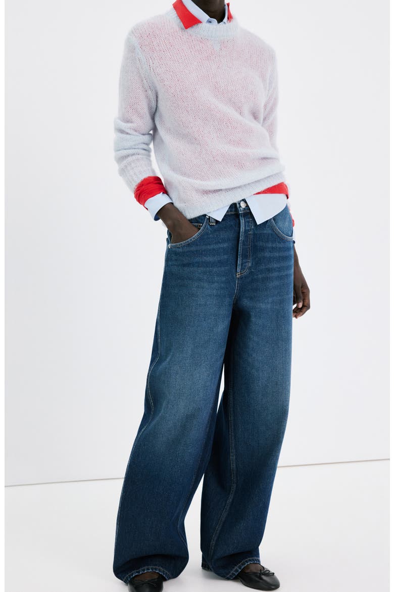 Mid Rise Balloon Jeans, Alternate, color, DARK BLUE
