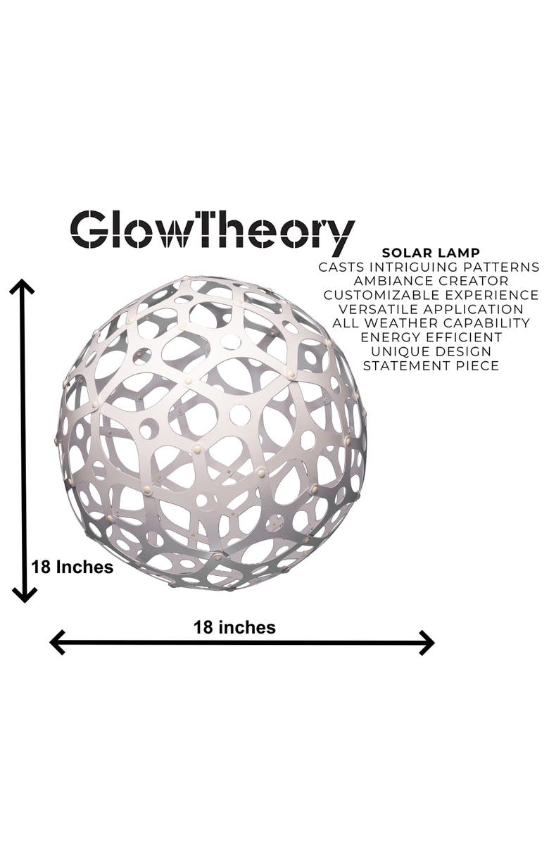 GlowTheory 18" Solar Peace Light White Outdoor Hanging Décor, Alternate, color, Multicolored