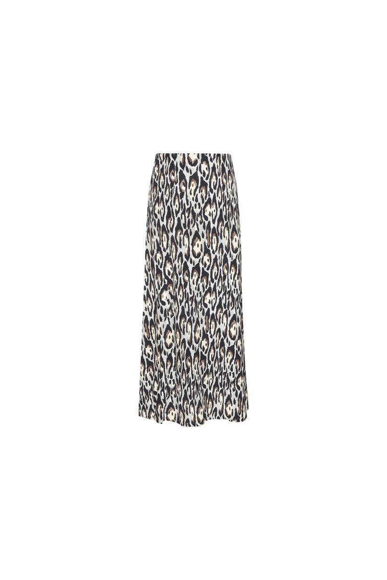 Side Slit Midi Skirt, Alternate, color, Black & Grey
