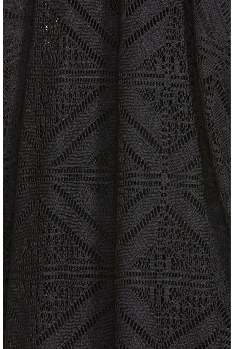 ASTR Sleeveless Crochet Dress, Alternate, color, BLACK