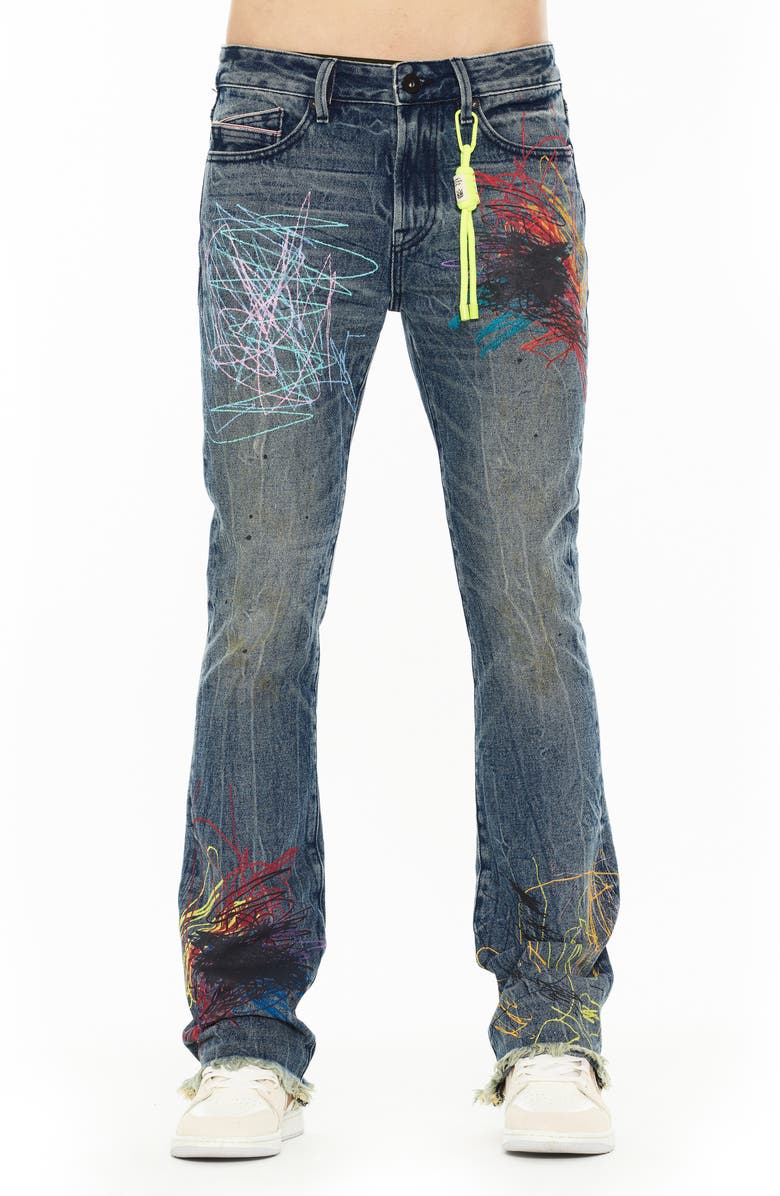 Cult of Individuality Lenny 603 Bootcut Jeans, Main, color, Scribble