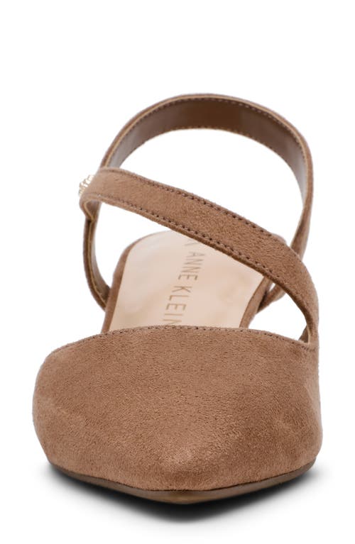 Anne Klein Iman Pointed Toe Slingback Pump In Brown