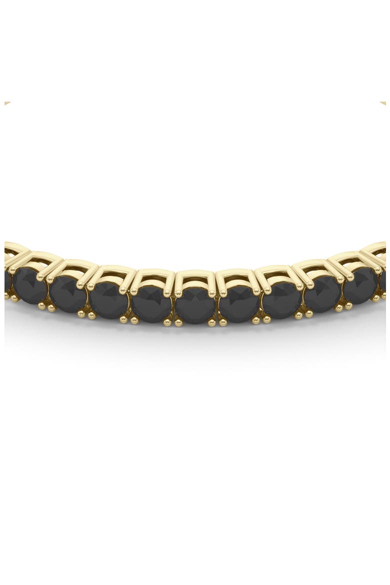 Lab Created Black Diamond Tennis Bracelet, Alternate, color, YELLOW GOLD/ DIAMOND