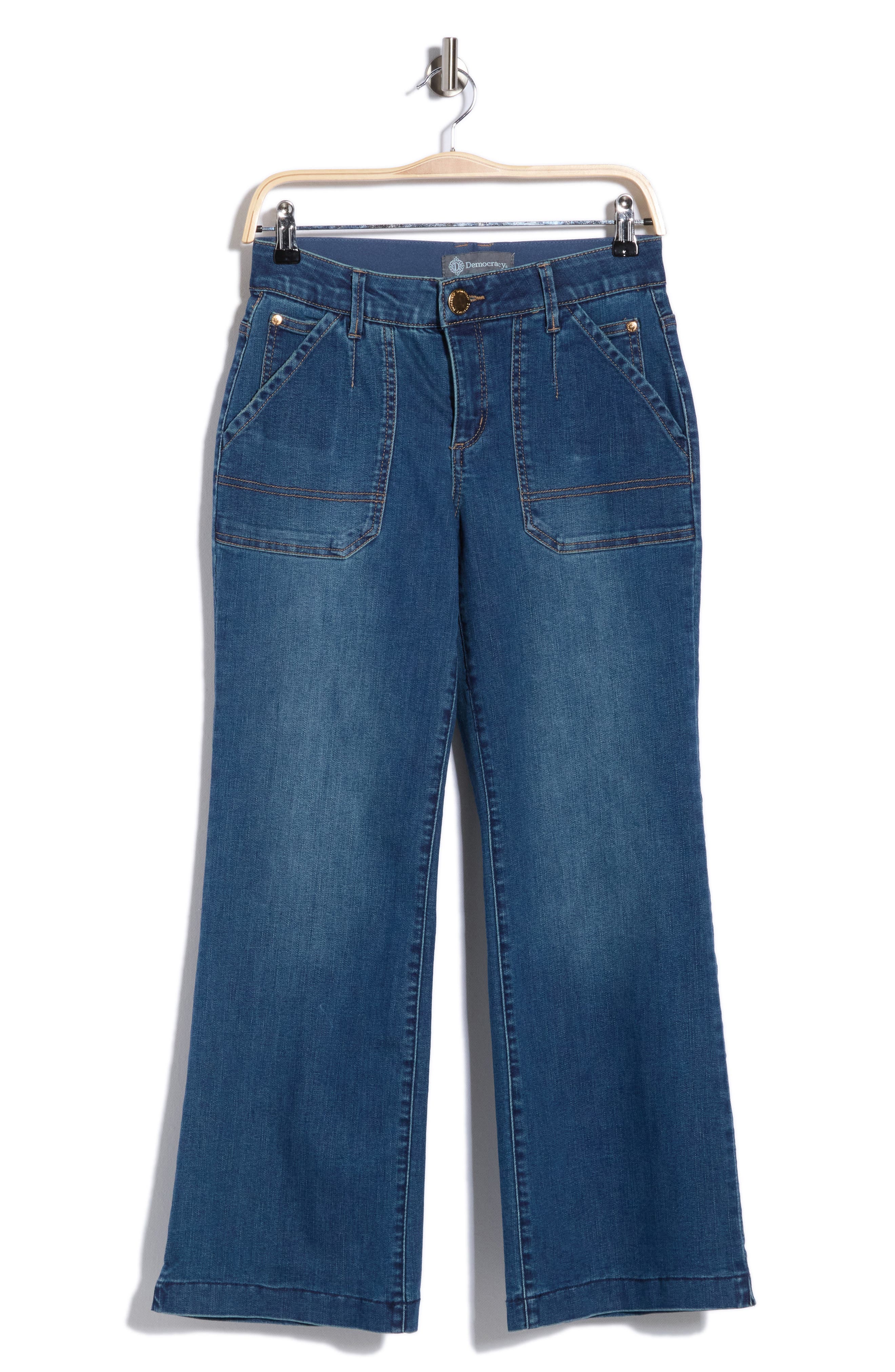 Porkchop Pocket Crop Wide Leg Jeans