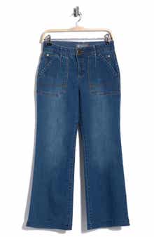 Porkchop Pocket Crop Wide Leg Jeans